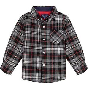 Andy & Evan Boys' Quilted Long Sleeve Button Front